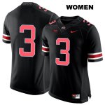 Women's NCAA Ohio State Buckeyes Damon Arnette #3 College Stitched No Name Authentic Nike Red Number Black Football Jersey GL20G21LC